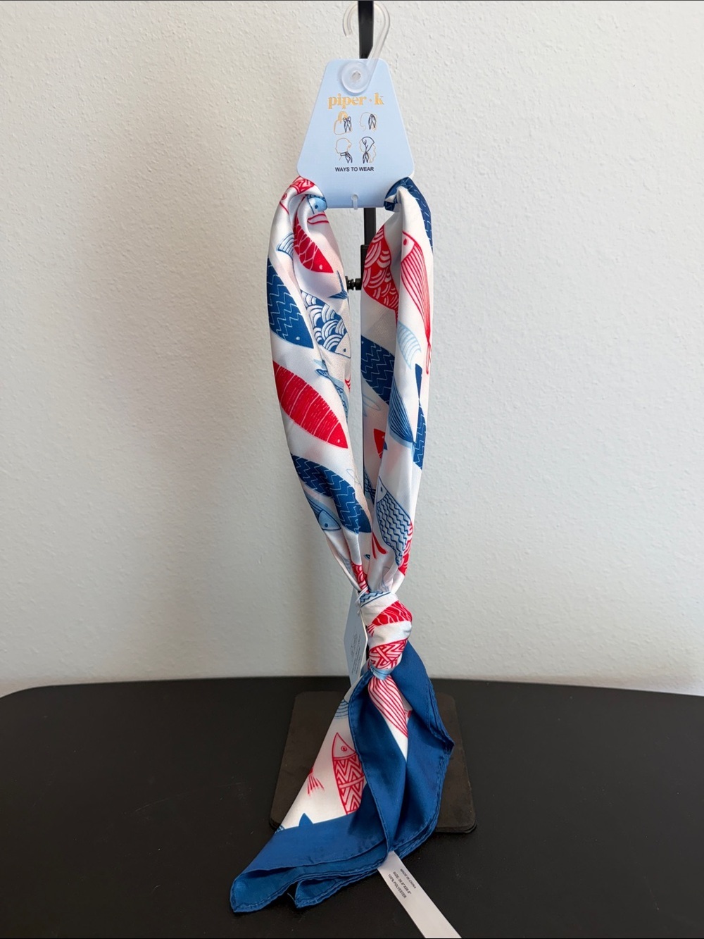 Piper K | Coastal Summer Vacation Chic Fish Scarf ♥️🐟💙